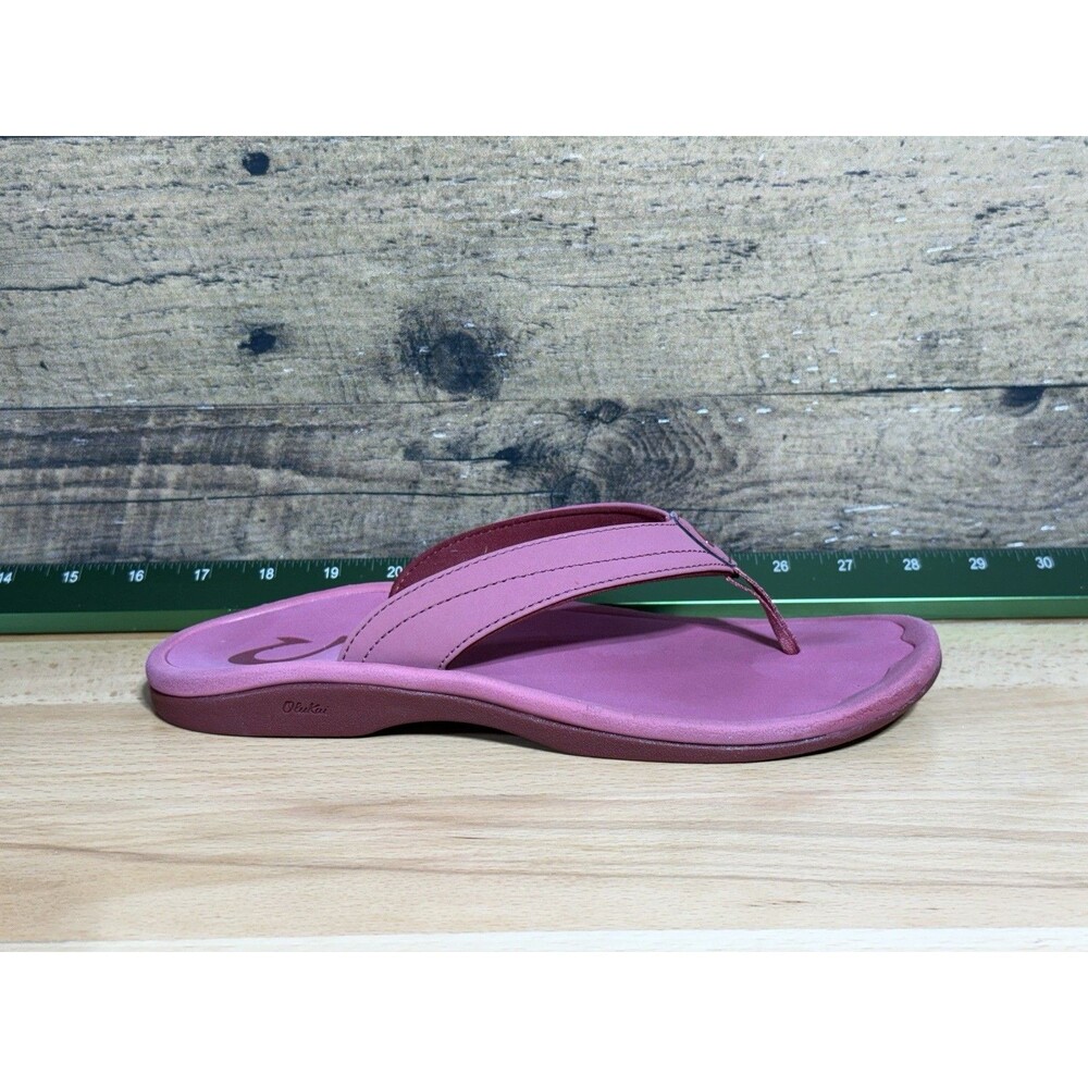 🔥OluKai Ohana Flip Flops Dark Pink Women’s 8 Beach Sandals - 🔥GREAT🔥